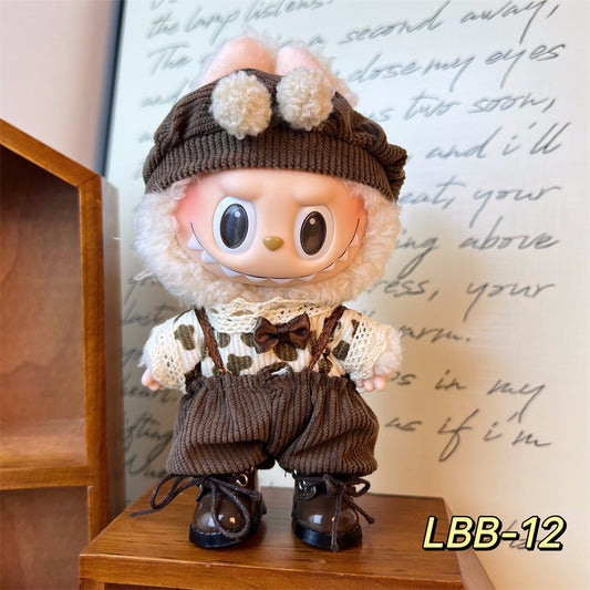 17cm Labubu Doll Clothes Set - High Quality Replacement Outfits (Excluding Doll & Shoes)