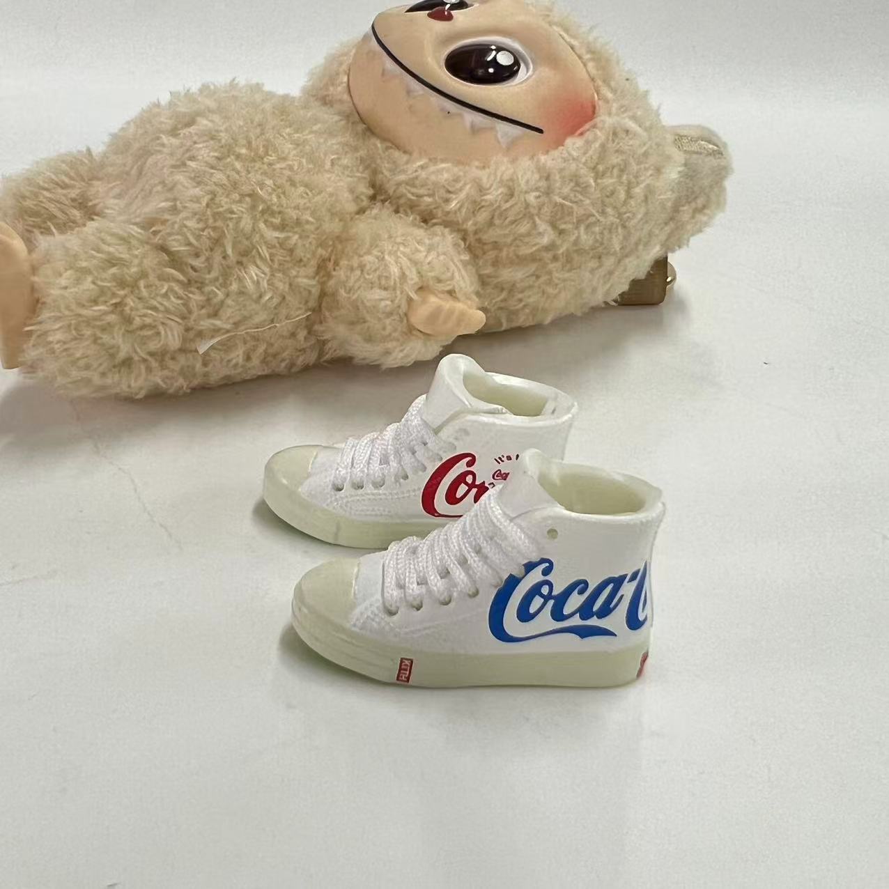 Labubu Plush Doll Clothes 17cm Plush Vinyl Doll Bag Hanging Replacement Shoe Model Pendant Blind Box