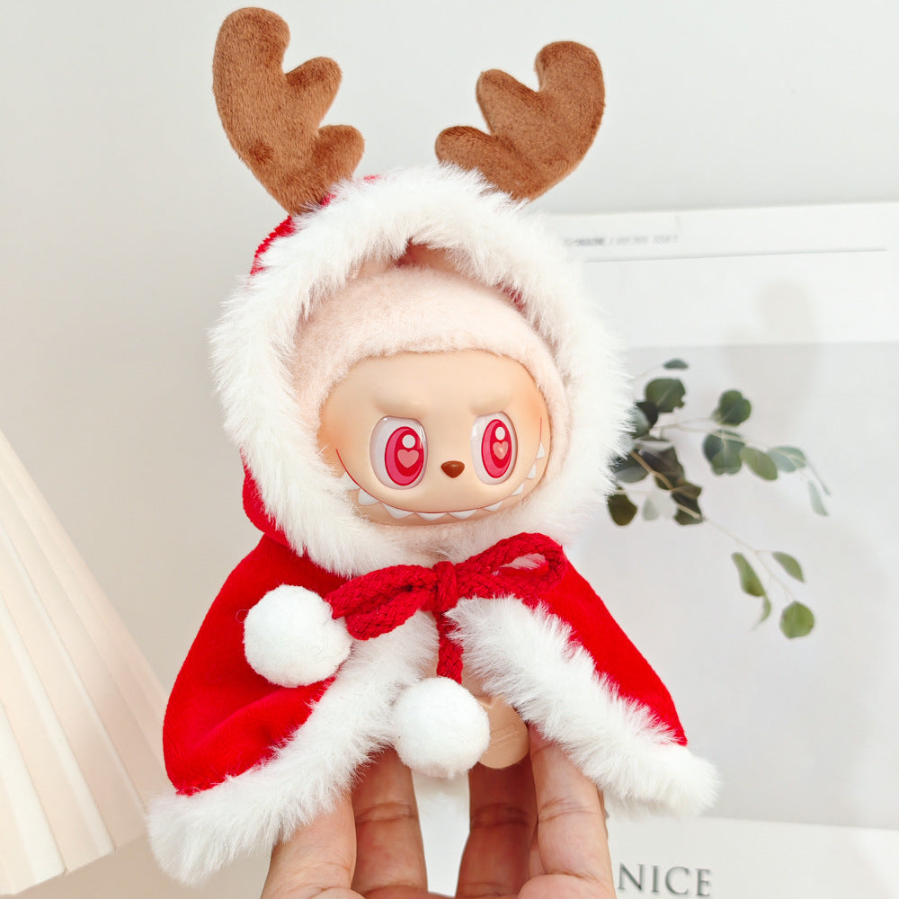 Generation II Labubu Pendant Labubu Replacement Clothes Christmas Sweater Gingerbread Man Doll suit Shoes