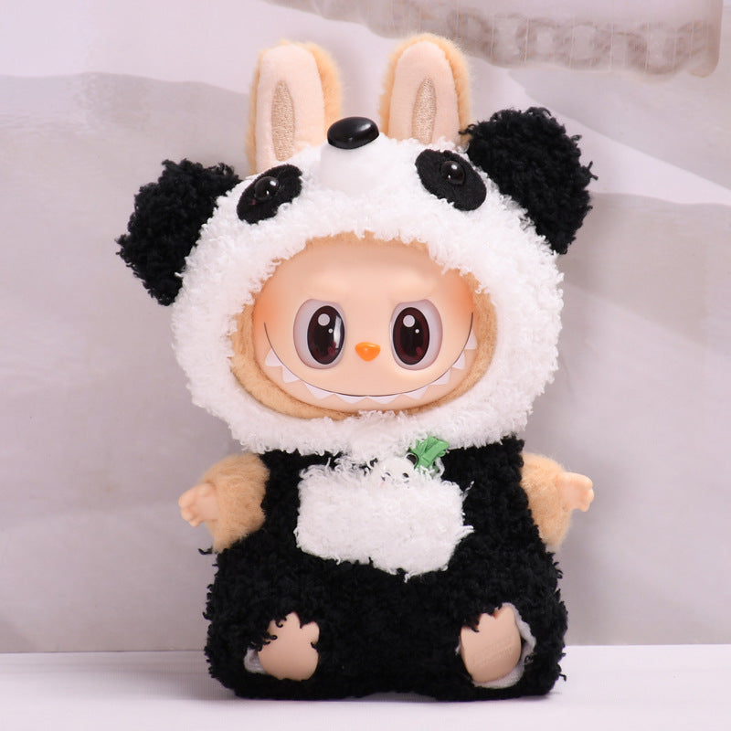 Clothes Only] Second Generation Blind Box Sitting Party Rab Cloth Pendant Clothes Cute Plush Animal Series jumpsuit