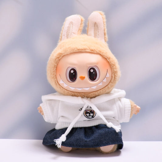 Only clothes] one or two generation pendant pull cloth clothes dog head vests suit LABUBU doll clothes
