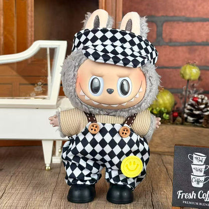 Suitable for labubu doll clothes 17cm pull cloth doll clothes small jewelry doll for suit wholesale
