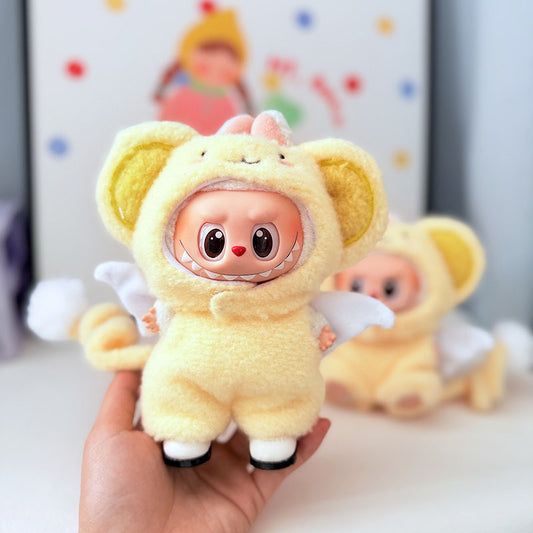 Labubu Doll Clothes - 17cm Angel Monkey Suit for 1st, 2nd & 3rd Gen Labubu