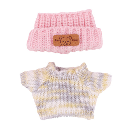 Labubu Doll Cute Sweater Outfit for 17cm Vinyl Doll - Macaron Colors