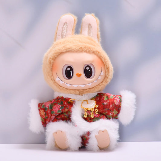 Labubu Doll Big Flower Cotton-Padded Jacket Suit - Baby Clothes Style Outfit