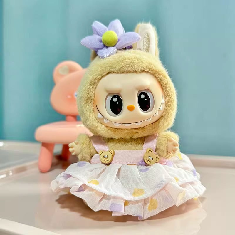 Clothes Only] First/Second Generation Pendant Labubu Clothes Rab Sit Party Doll Shark Elk suit