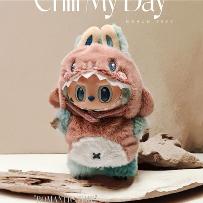 Labubu Doll Outfit - Dinosaur & Shark Vinyl Clothes for 17cm Labubu