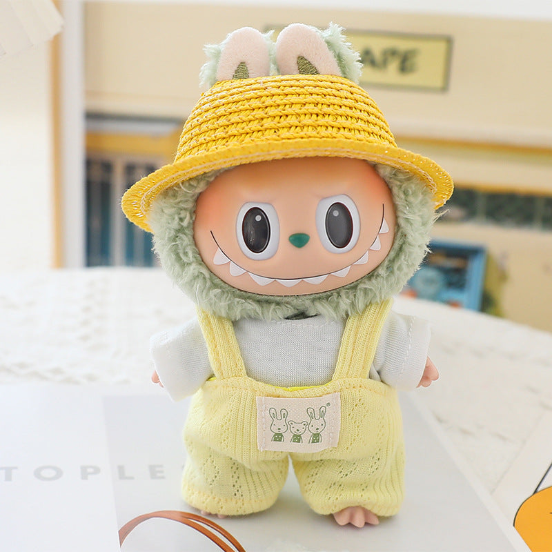 Rab cloth pendant generation two generation vinyl doll T-shirt suspenders suit doll clothes labubu doll clothes skirt