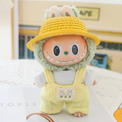 Rab cloth pendant generation two generation vinyl doll T-shirt suspenders suit doll clothes labubu doll clothes skirt