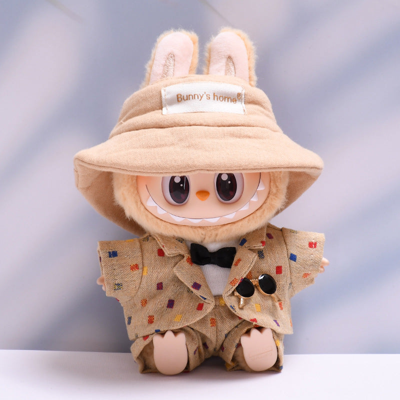 Only clothes] the first and second generation pendant labubu little suit suit suit sit labubu change baby clothes