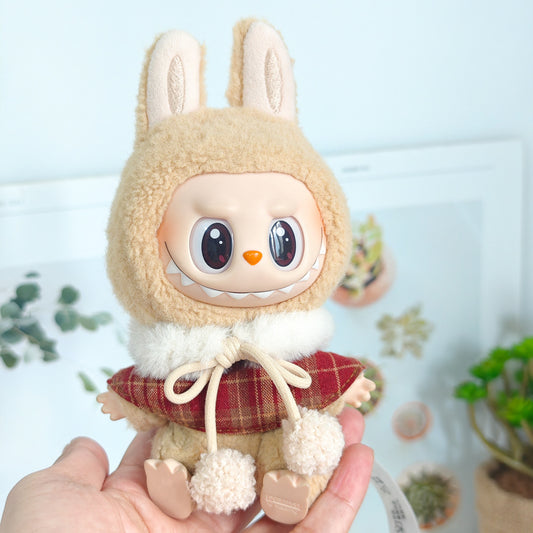 Labubu Doll Shawl & Scarf Set for 15-17cm Pendant Dolls