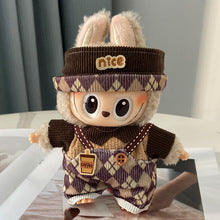 17cm Labubu Doll Clothes Vinyl Labubu Doll Can Be Worn and Changed into Plush Toy Clothes Set