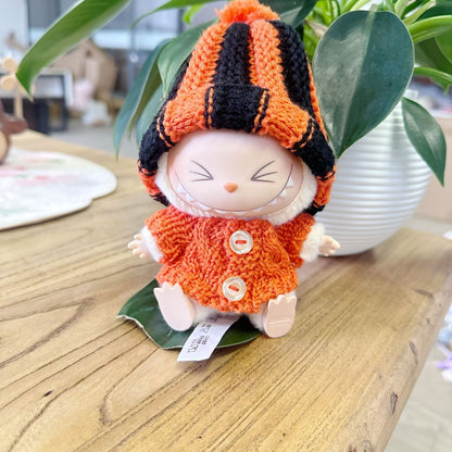 Only clothes] the first and second generation blind box LABUBU clothes autumn and winter sweater hat suit pendant pull cloth for Meng