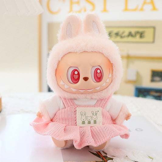 Rab cloth pendant generation two generation vinyl doll T-shirt suspenders suit doll clothes labubu doll clothes skirt