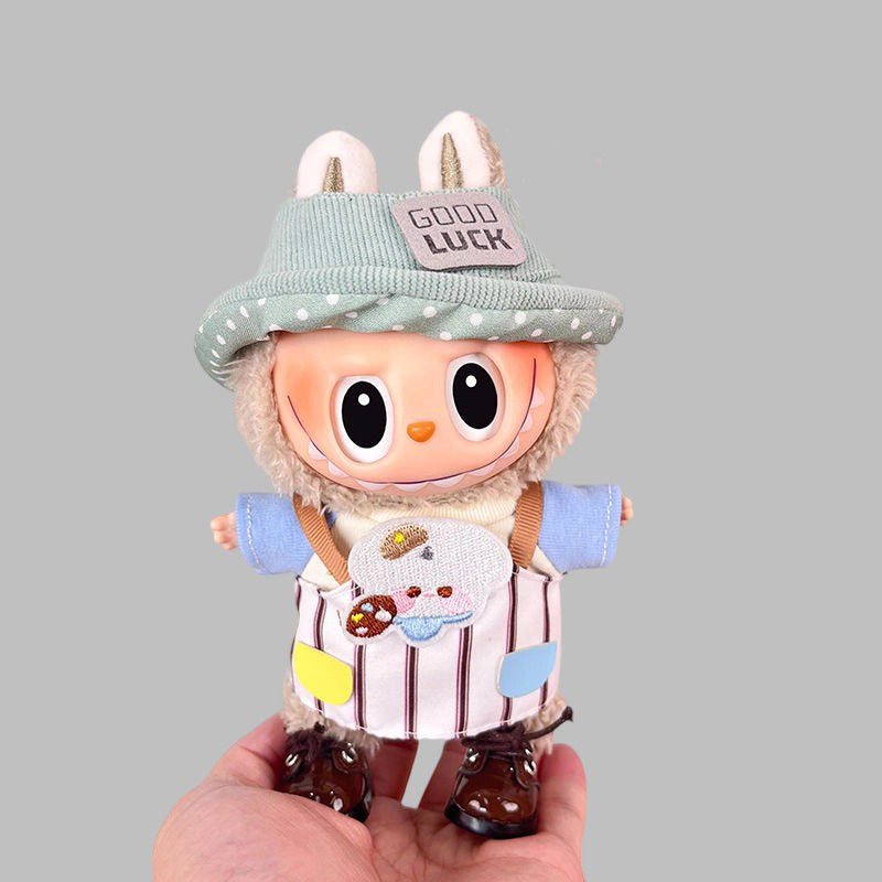 Labubu Doll Clothes Set for 17cm Pendant Doll - Flower, Bear, Cake Party Styles