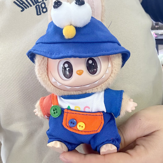 Only clothes] the first and second generation blind box labubu doll clothes LABUBU suit for sesame bird ABC jacket