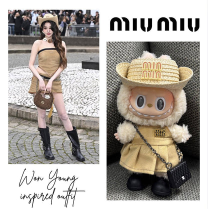 Labubu Doll Macaron Style Outfit for 17cm Vinyl Doll - Baby Clothes Set