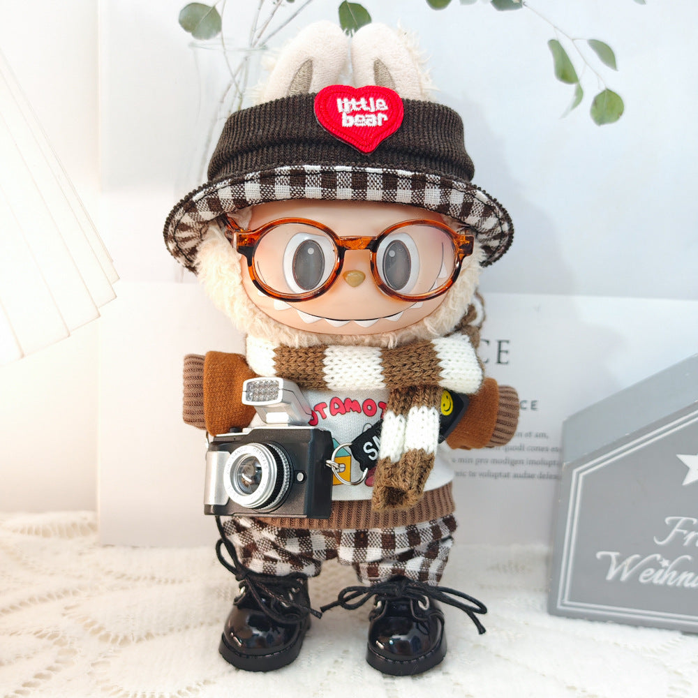 Labubu doll clothes one, two and three generations of pendant tirab cloth key chain clothes hat suit accessories shoes