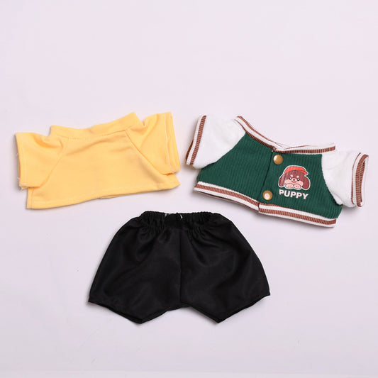 Labubu 38cm Baseball Outfit Set - Casual Doll Clothes & Hat