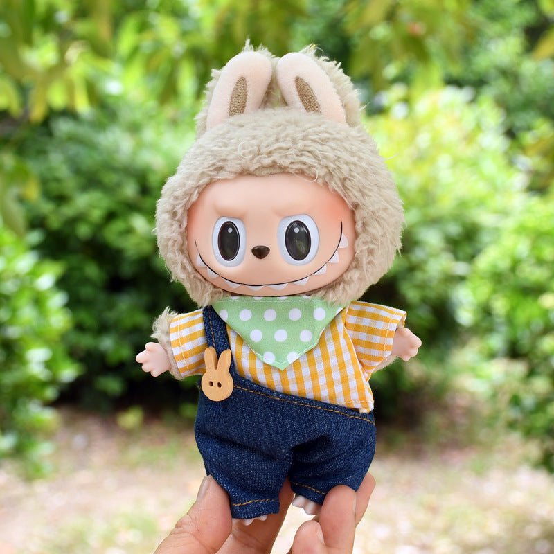 [Baby Clothes Only] 17cm Pendant Labubu for Clothes Vinyl Doll Costume Doll Labubu