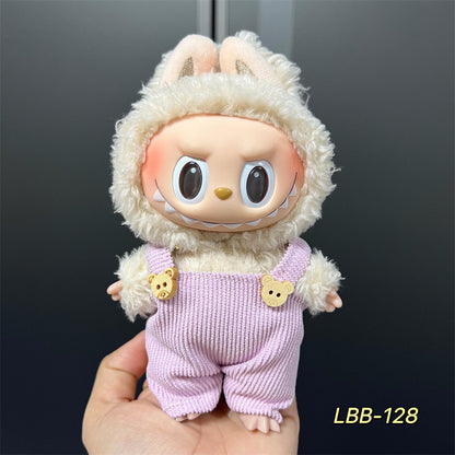Labubu Wearable Baby Clothes Vinyl Labubu 17cm Doll Cute Dress-Up Casual Suit Skirt Plush Clothes
