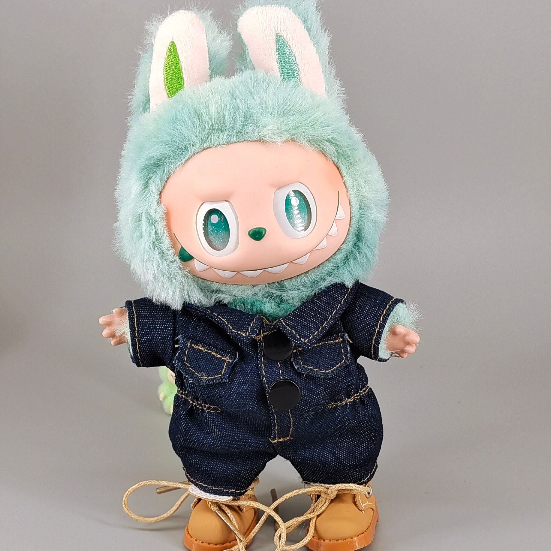 Labubu Denim Jumpsuit Outfit for 1st-3rd Gen Dolls