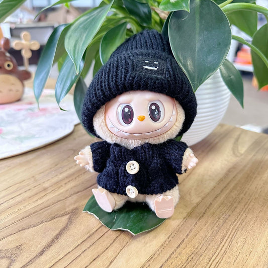 Only clothes] the first and second generation blind box LABUBU clothes autumn and winter sweater hat suit pendant pull cloth for Meng