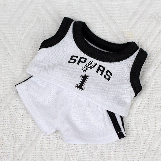 Only clothes] 17cm Labubu Labubu doll cotton doll basketball clothes small doll clothes