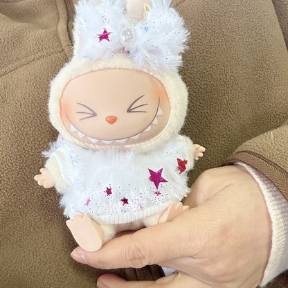 Only clothes] the first and second generation of blind box rabubu doll clothes LABUBU for the stars sparkling winter long cashmere sweater