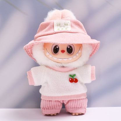 Labubu Doll Velvet T-Shirt & Pants Set for 1st & 2nd Gen Pendant