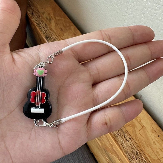 Labubu Mini Guitar Accessories for 17cm Doll - Colorful Hollow Model