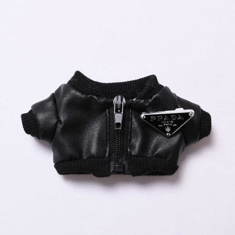Only clothes] one or two generation pendant cloth cloth clothes black jacket coat houndstooth skirt LABUBU doll clothes