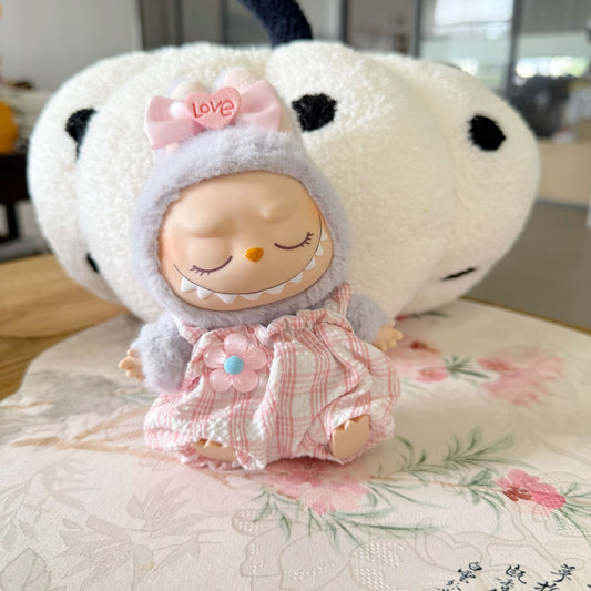 Blind box pull cloth for bubble jumpsuit two-piece pendant LABUBU for strap pants headwear accessories