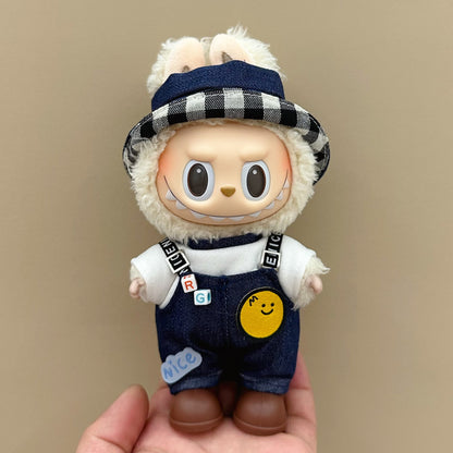 labubu doll clothes 17cm pull cloth clothes blind box doll skirt suit cute dress toy cross-border wholesale