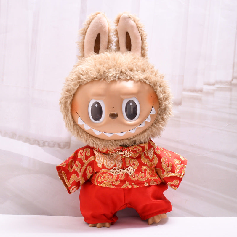 Only clothes] 38cm labubu labubu for clothes New Year Tang Suit suit change baby clothes