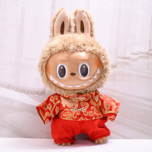 Only clothes] 38cm labubu labubu for clothes New Year Tang Suit suit change baby clothes