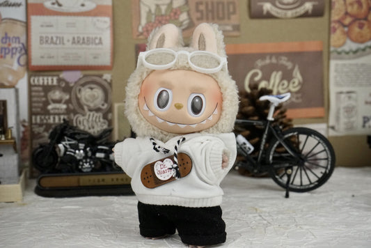 17cm Labubu Doll Hooded Vest Outfit - DIY Matching Clothes