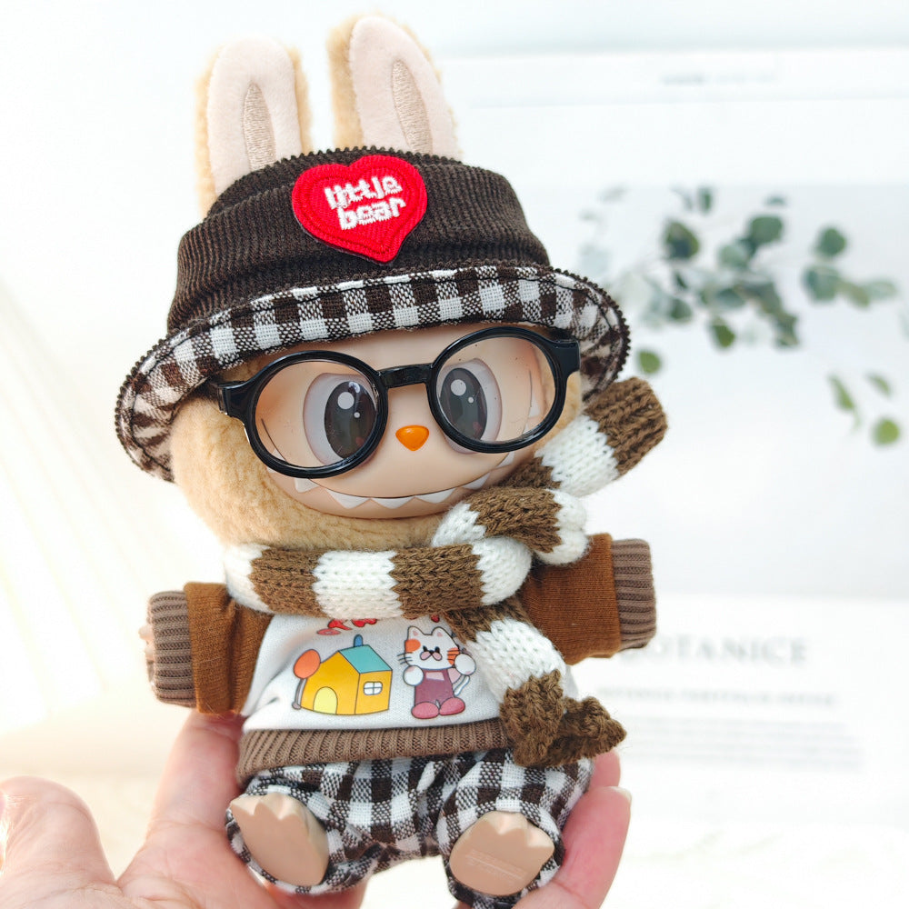 Labubu doll clothes one, two and three generations of pendant tirab cloth key chain clothes hat suit accessories shoes