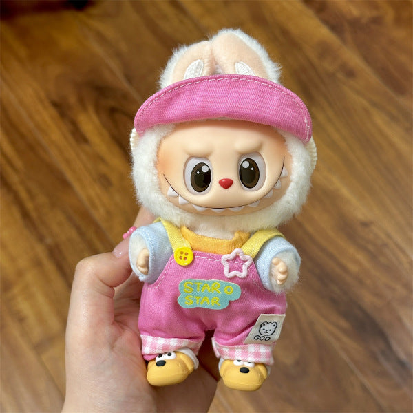 [Only Clothes] 17cm Blind Box Labubu Handmade Frog Piggy Stuffed Christmas Suit Labubu Hanging
