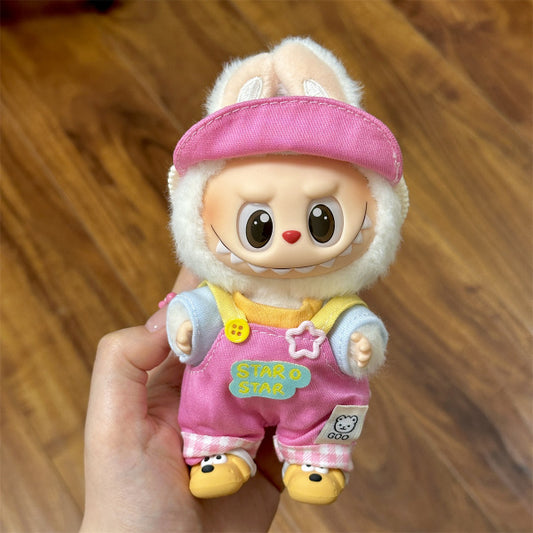 [Only Clothes] 17cm Blind Box Labubu Handmade Frog Piggy Stuffed Christmas Suit Labubu Hanging
