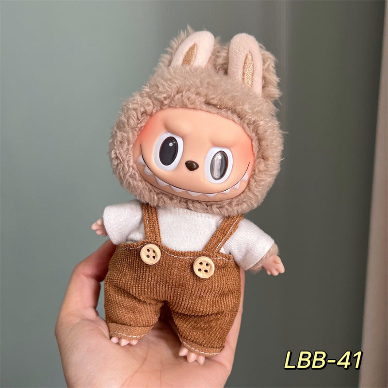 17cm Labubu Doll Outfit Set - Changeable Clothes for Plush Toy