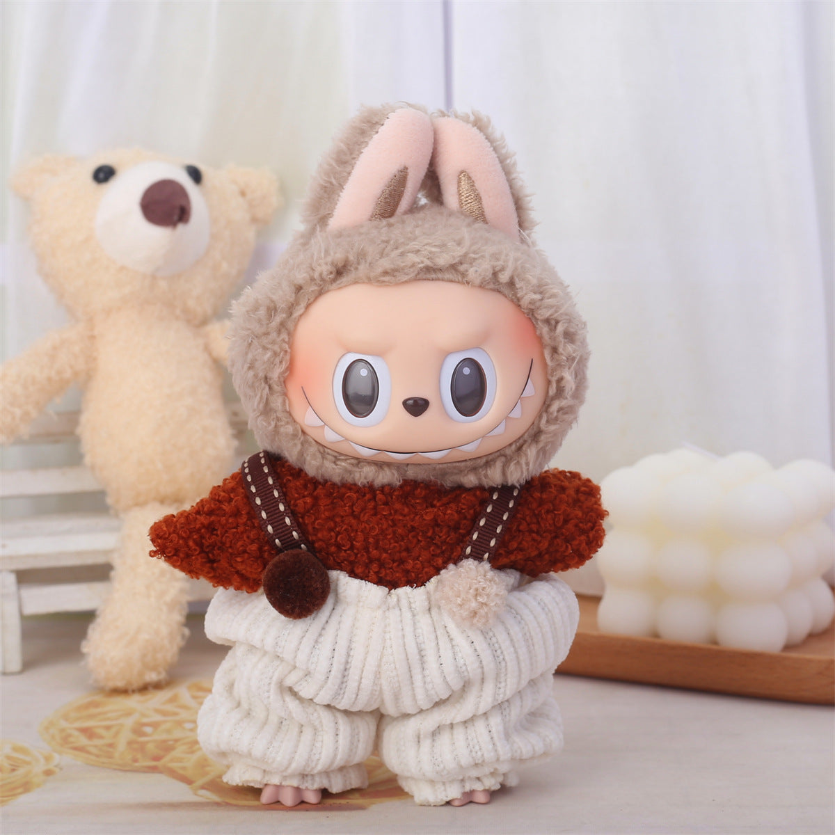Wholesale cheap 17cm labubu labubu one, two and three generations sit and party with replacement doll vinyl