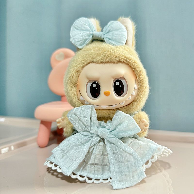 Clothes Only] First/Second Generation Pendant Labubu Clothes Rab Sit Party Doll Shark Elk suit