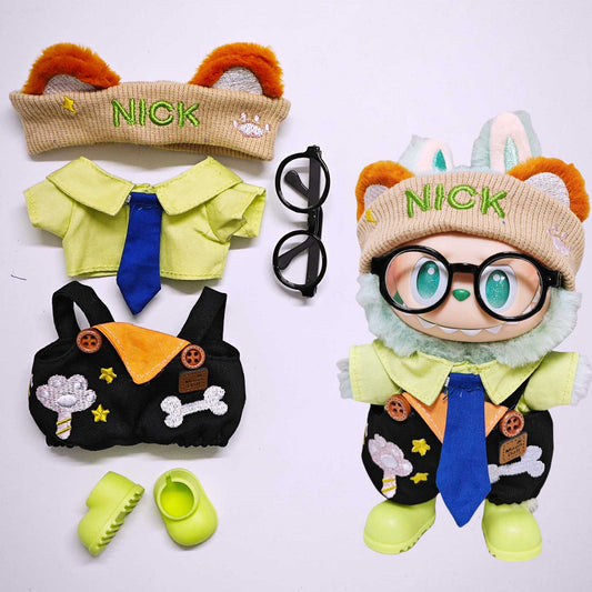 Labubu Clothes Tie Star Bone Suspenders Labubu Doll Outfit Replacement for Labubu First, Second, and Third Generations Universal