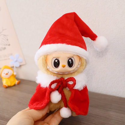 Clothes Only/One or Two Generation Keychain Labubu Clothes Rab Cloth Doll Christmas Cloak Sweater suit Hat