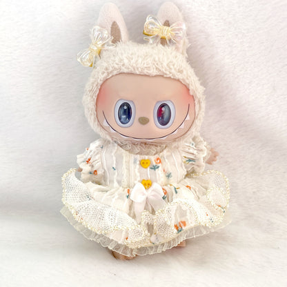 Labubu 17cm Vintage Lace Princess Dress for Dolls