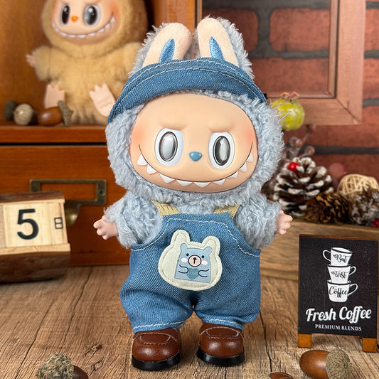 Suitable for labubu doll clothes 17cm pull cloth doll clothes small jewelry doll for suit wholesale