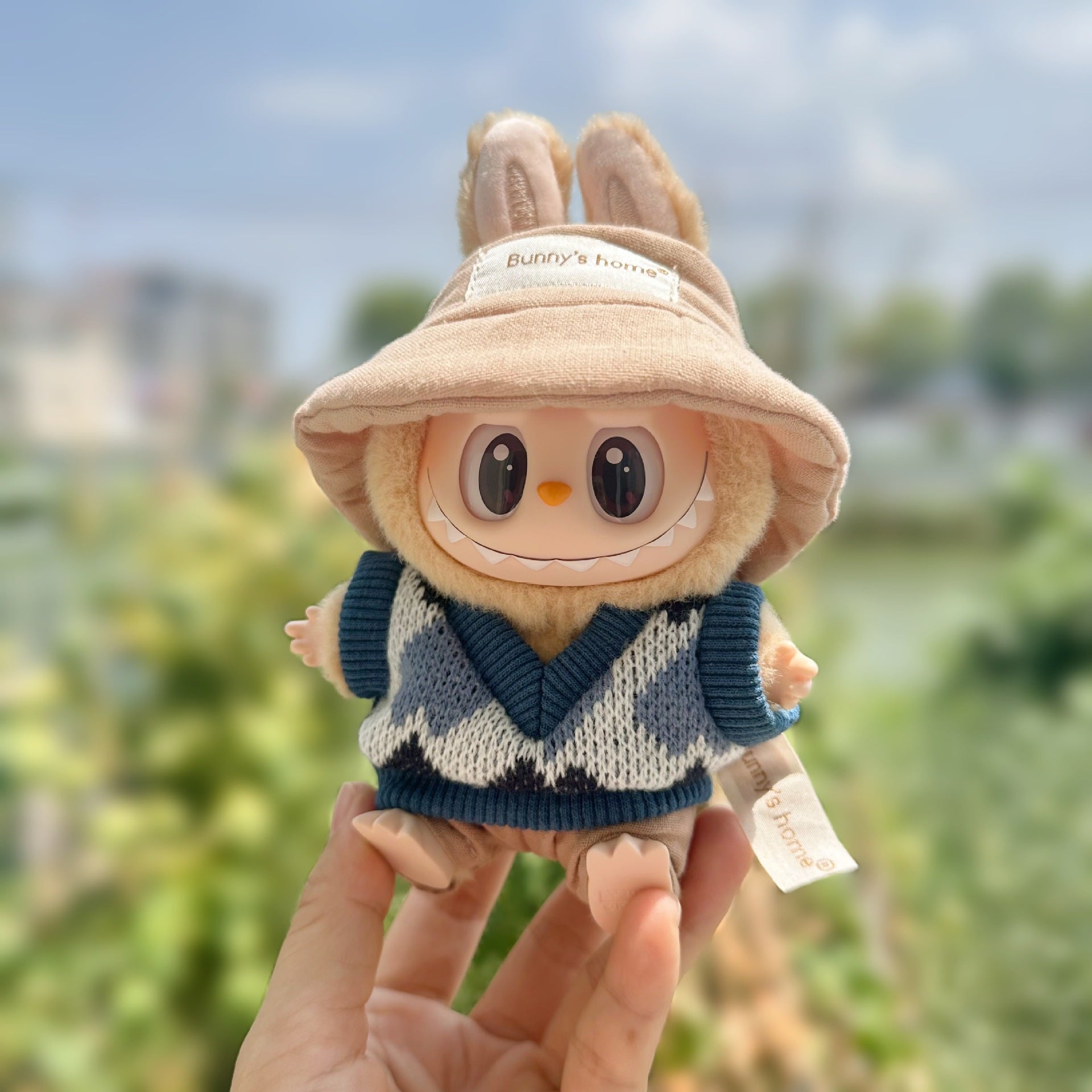 Only clothes] second generation blind box bubble matlabubu clothes LABUBU sit party doll strap suit