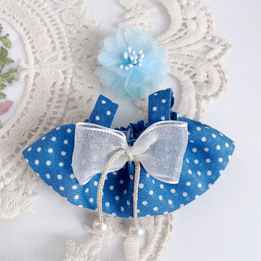 Labubu Doll Dress - Blue & White Outfit for 10-17cm Labubu Dolls