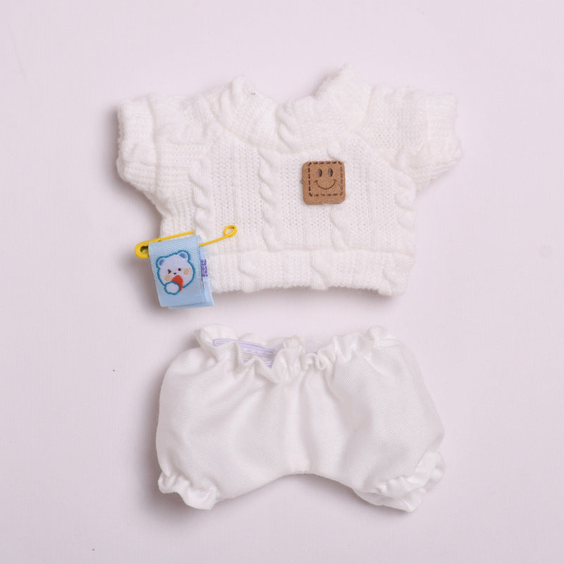 Labubu Doll Clothes - Smiley & Twist T-Shirts with Shorts Outfits